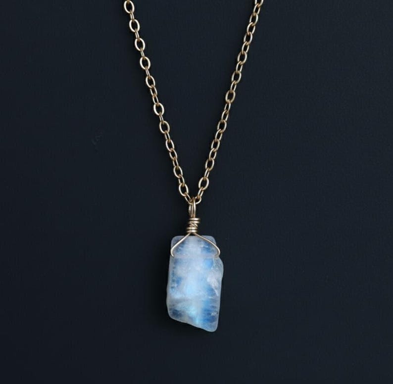 Rough Moonstone Natural Necklace