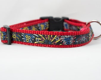 Details about   Hand Beaded Choker Dog Collar W/American Flag By Azuni London 4th Of July USA 