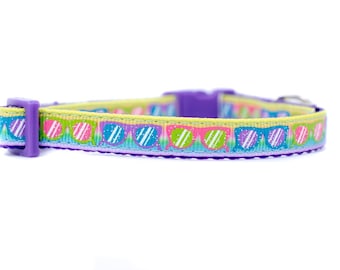 Sunglasses Cat Collar - 3/8" wide - summer cat collar - hipster cat collar - kitten collar - purple cat collar - kitty collar - girl cat