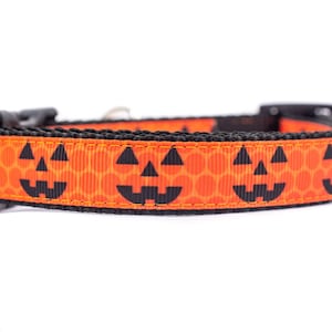 Jack O Lantern Dog Collar - Halloween dog collar - Small dog collar - pumpkin dog n collar - Fall dog collar - Thanksgiving dog collar