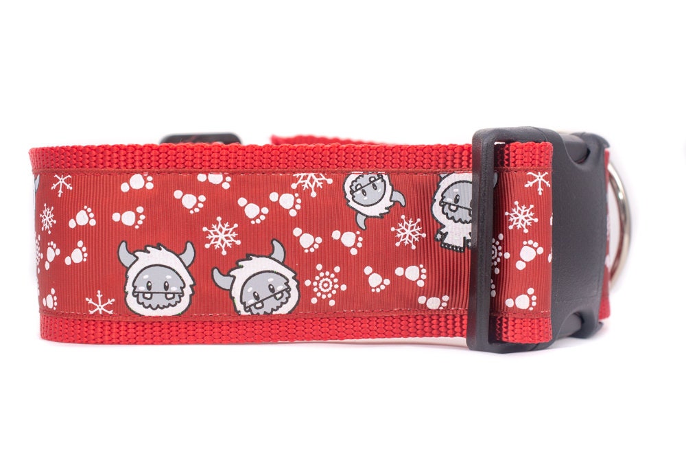 Yeti Christmas Dog Collar snowflake Dog Collar 2 Etsy