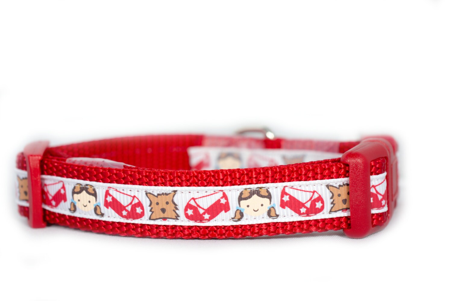 Girl Dog Collar Red Dog Collar 1/2 5/8 or 3/4 Inch Wide Etsy