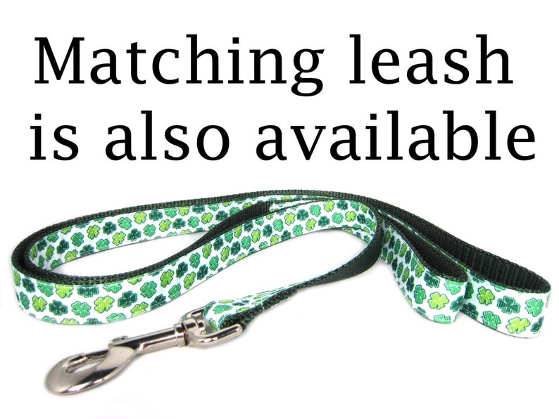 Lucky Clover Dog Collar 1 inch wide buckle or martingale Etsy