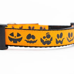 Jack O Lantern Face Dog Collar - Halloween dog collar - Small dog collar - pumpkin dog collar - Fall dog collar - Thanksgiving dog collar