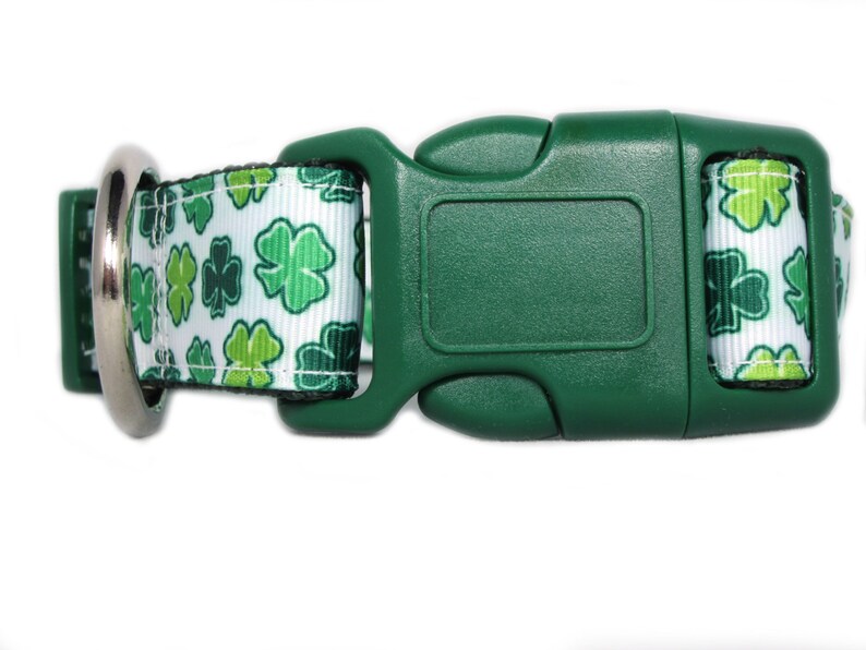 Lucky Clover Dog Collar 1 inch wide buckle or martingale Etsy