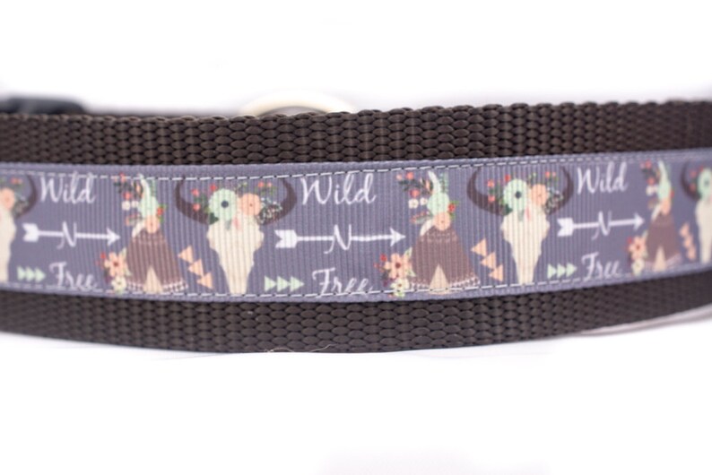 Boho Dog Collar 1.5 Inch Wide Buckle or Martingale Collar Etsy