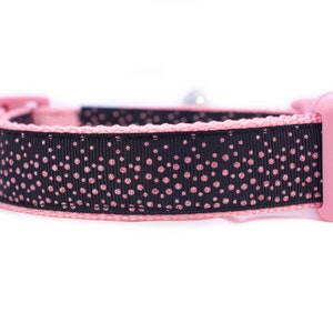 Pink Diamond Raindrop Dog Collar - 1 inch wide - buckle or martingale collar - feminine dog collar - girly dog collar - glitter - sparkle