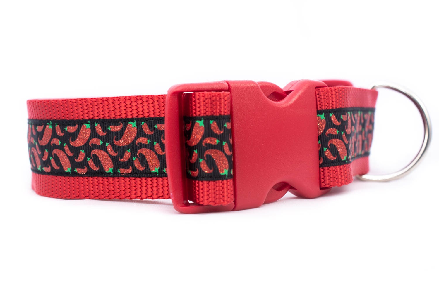 Chili Pepper Dog Collar 1.5 inch wide collar buckle or Etsy
