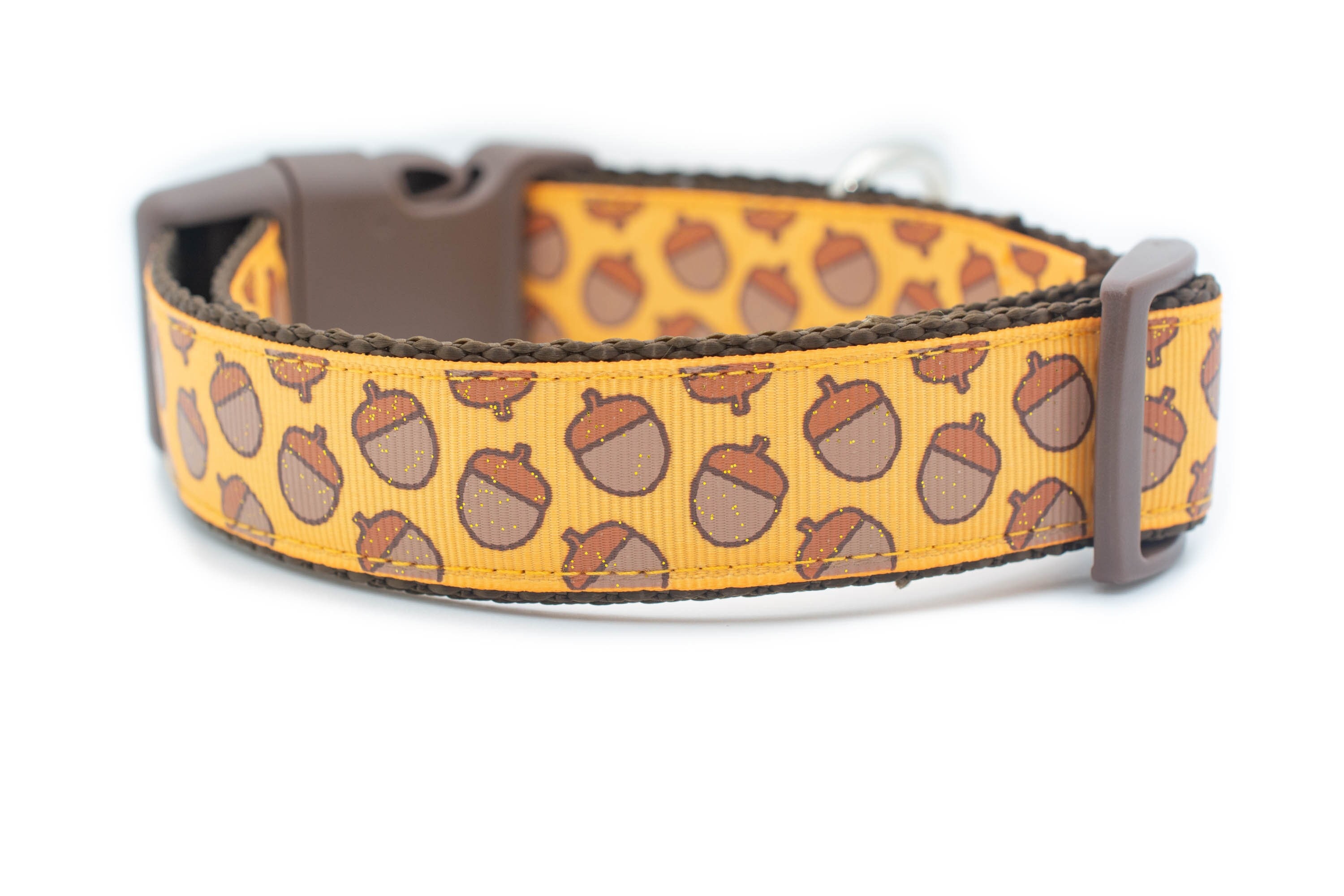 Acorn Dog Collar - 1 Inch Wide Collar Buckle Or Martingale Squirrel Fall Thanksgiving Halloween Autumn Forest