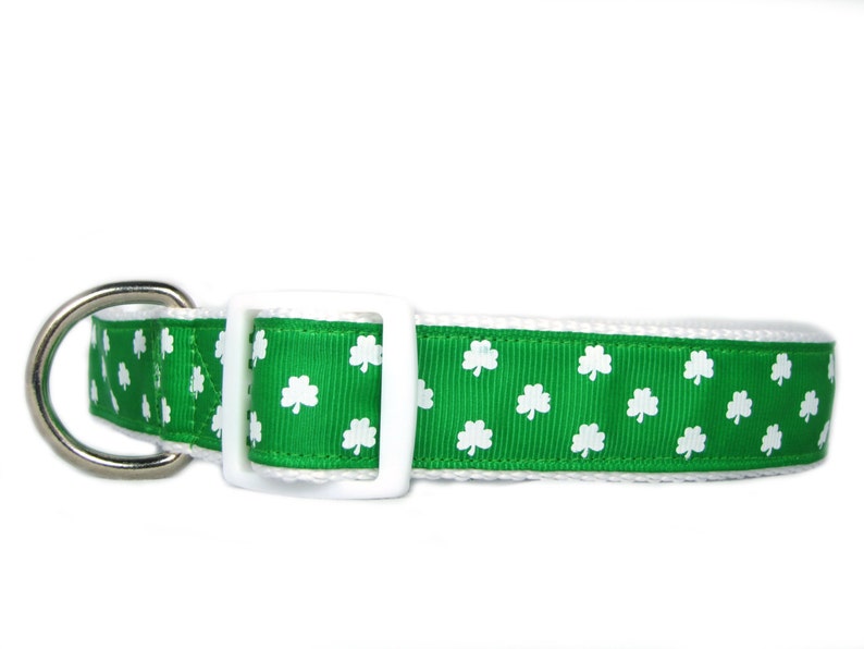 White Clover Dog Collar 1 inch wide buckle or martingale Etsy