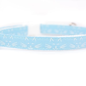 Blue Kitty Cat Collar - 3/8&quot; wide - glow in the dark cat collar - breakaway cat collar - kitten - cute cat collar - kitty collar - boy cat