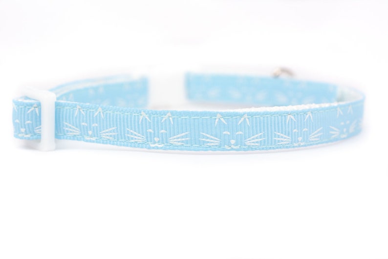 Blue Kitty Cat Collar 3/8 Wide Glow in the Dark Cat Etsy