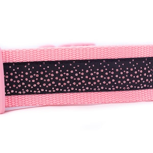 Pink Diamond Raindrop Dog Collar - 1.5 inch wide - buckle or martingale collar - feminine dog collar - girly dog collar - glitter - sparkle