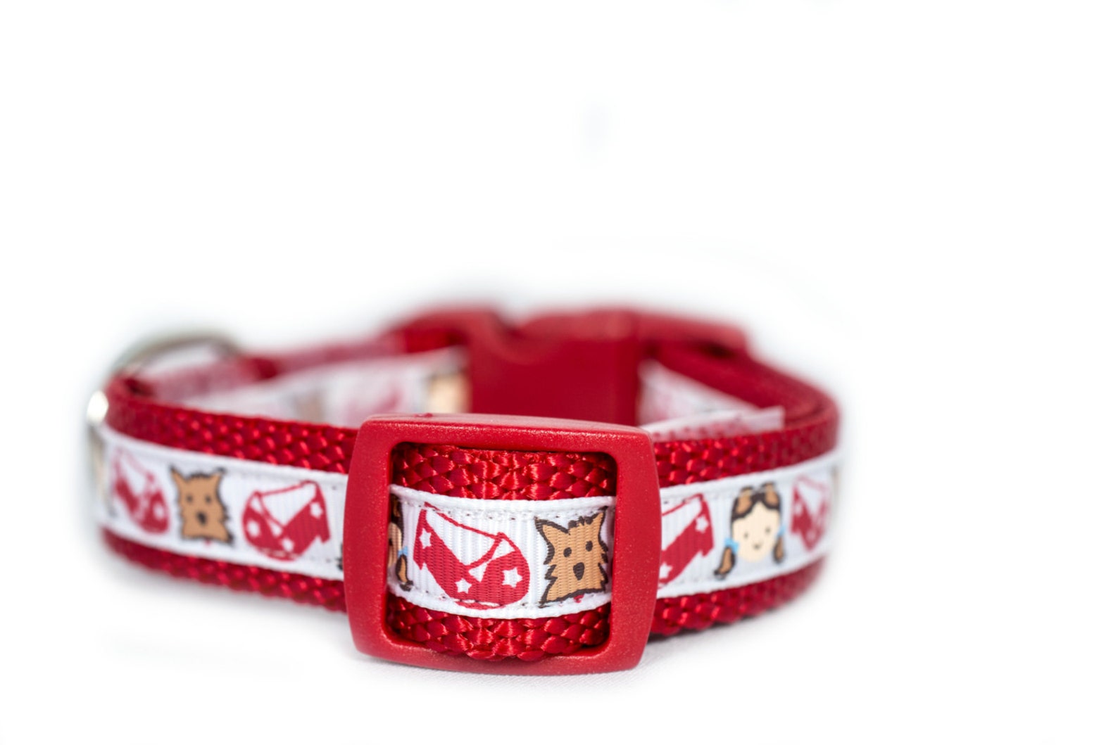 Girl Dog Collar Red Dog Collar 1/2 5/8 or 3/4 Inch Wide Etsy