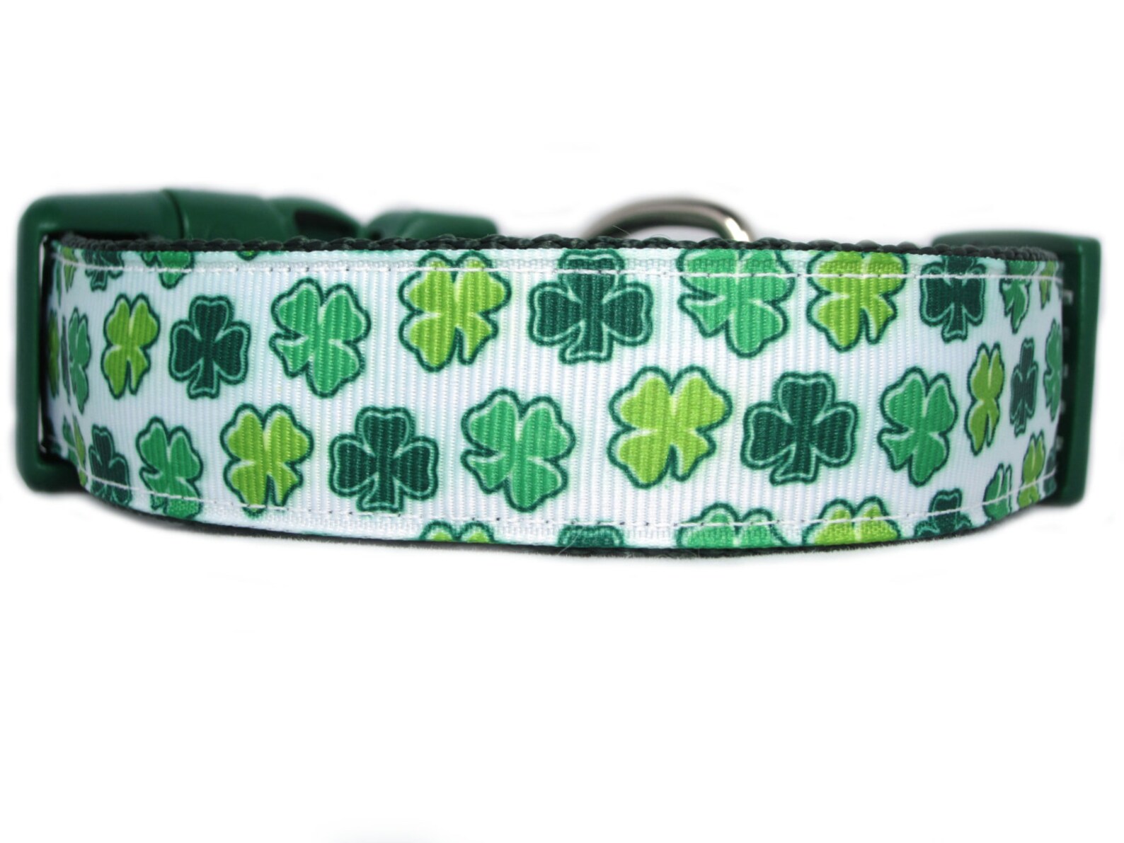 Lucky Clover Dog Collar 1 inch wide buckle or martingale Etsy