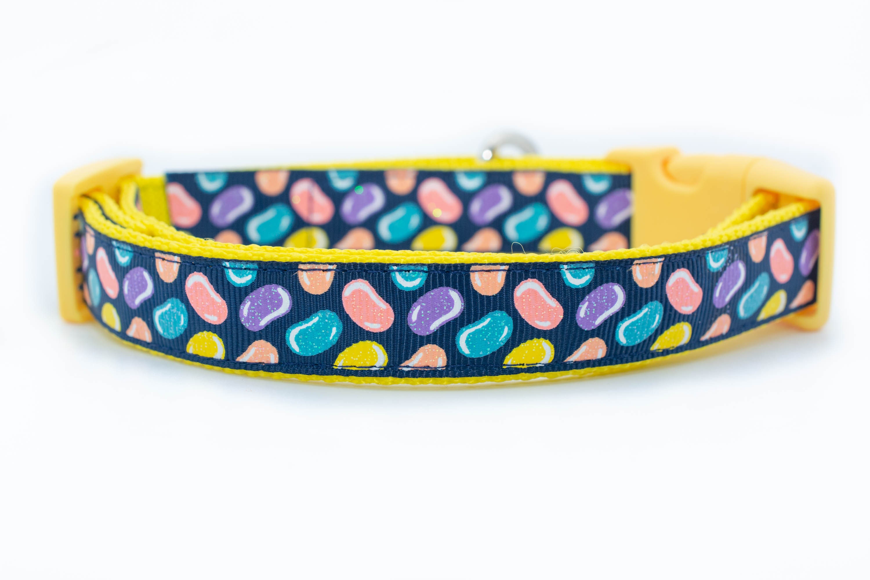 Easter Dog Collar - Jelly Bean 3/4 Inch Wide Buckle Or Martingale Collar Spring Dog Candy