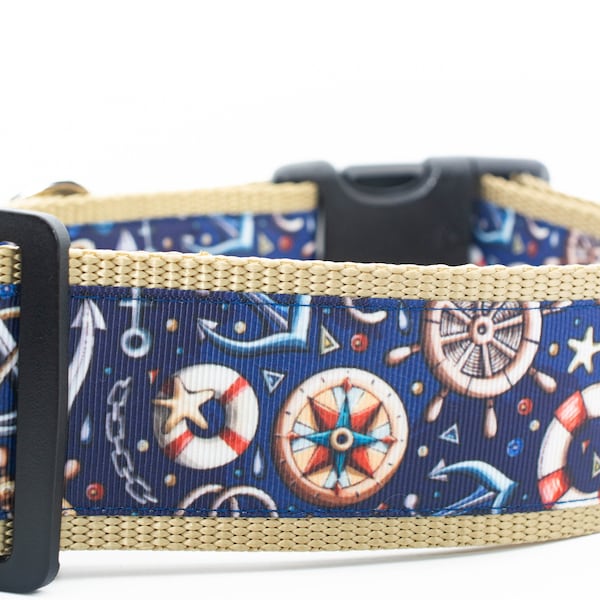 Nautical Dog Collars Etsy