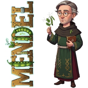 Gregory Mendel Sticker: Father of Genetics, Waterproof UV-Proof Vinyl