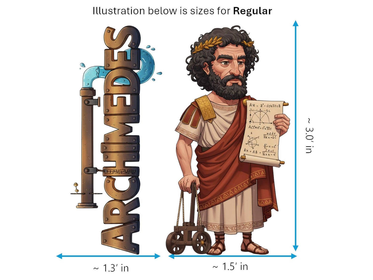 Archimedes Sticker and Magnet – the Master Geometer Philkins™ – Ancient ...