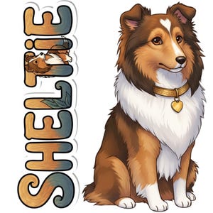 Sheltie Sticker and Magnet - Shadow of the Isles Pawkins™ – Herding Dog Breed | Waterproof & UV-Proof