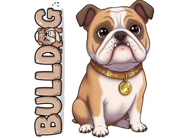 Bulldog Sticker and Magnet - the Sourmug Pawkins™ – Non-Sporting Dog Breed | Waterproof & UV-Proof