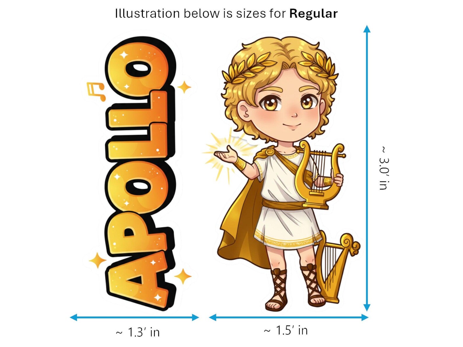Apollo Sticker and Magnet – Phoebus Mythkins™ – Greek God of Music and ...