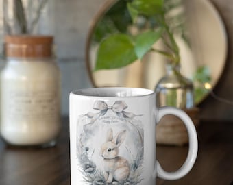 Ceramic Mug, somebunny loves you pretty bunny mug, Rabbit Lover Gift, Bunny Coffee Cup, Easter Gift, Animals Mug, Wildlife Lover Gift, Tea