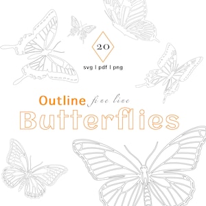 SVG Butterflies Clipart Set Butterfly Tattoo Clipart Vector Set Transparent Background Download Digital Design Files Bundle PNG PDF
