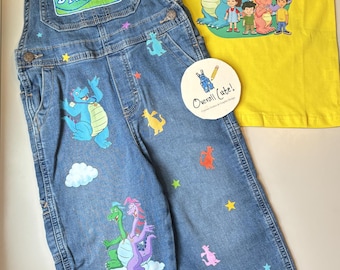 Personnalisé personnalisé tenue d'anniversaire salopette T-Shirt ensemble Overol Camisa Conjunto Cumpleaños Personalizado Ropa Regalo Dragon 90s 2000s Tales