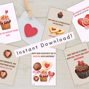 Valentijnsdagkaarten voor kinderen Kaarten met zoete traktaties Schoolkaarten ruilen Valentijnskaarten voor kinderen Bakkerij Valentijnsdagkaarten