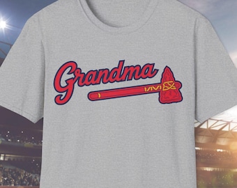 Camiseta de béisbol de Atlanta para abuelas / Regalo para abuelas aficionadas al béisbol - Regalo para el Día de la Madre