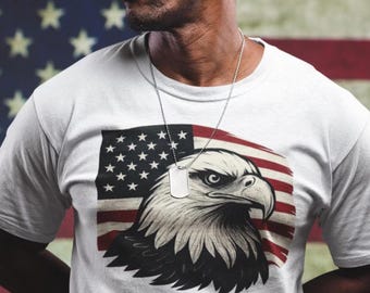 Camiseta American Eagle: Camiseta patriótica de algodón del 4 de julio
