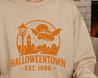 Halloweentown Sweatshirt Crewneck | Cozy Halloween Town Themed Autumn Sweater Unisex Fall Apparel Spooky Gift