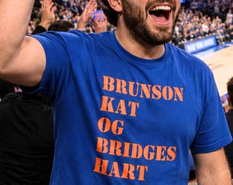 Brunson Kat OG Bridges Hart Tee | New York Basketball Shirt | Knicks gift