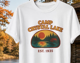 Vintage Camp Crystal Lake T-Shirt: 80s Horror Movie Tee