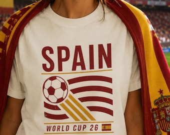 Spain World Cup Shirt Soccer | Comfort Colors Spain Football Tee