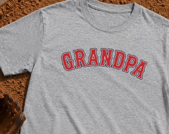 Vintage Red Sox Grandpa T-Shirt: Retro Baseball Fan Gift