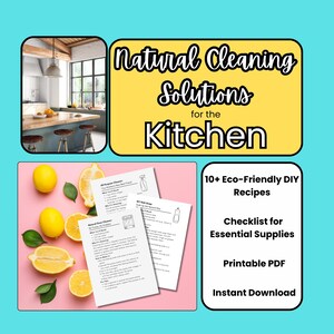 Natural Cleaning Solutions- For The Kitchen - 10 DIY Recipes For Natural Kitchen Cleaning Supplies