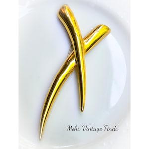 Vintage Alfred Philippe Trifari Giant X Brooch