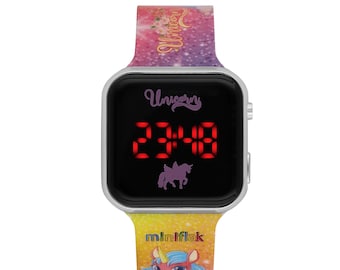 Miniflak Einhorn MFU-8001 Quadratische LED Kinderuhr