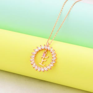 Collar, Plata única, Días especiales, Diseño elegante, Regalo, Para su cónyuge, Letra E, Cumpleaños, Regalo de joyería hecho a mano de alta calidad, Circonita