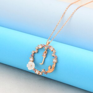Para ti, collar de circonitas, letra J, artístico, regalo de cumpleaños, días especiales, joyas elegantes y sentimentales, accesorios de plata de primera calidad