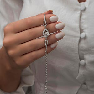 Ellipse Model, Ellipse Shaped Necklace, Women&#39;s Bracelet, Delicate Necklace, Minimalist, Birthday Gift, Gift for Her, Silver Jewelry, Silver