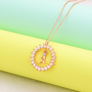 Letra A, Collar de Plata, Para Tu Esposa, Collar Personalizado, Joyas de Plata, Collar de Circonita, Regalo, Accesorio, Para Tus Seres Queridos
