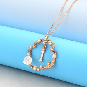 Letra I, Artístico, Diseño elegante, Regalo, Collar, Accesorios de plata de primera calidad, Collar de circón, Artístico, Regalo de cumpleaños, Días especiales