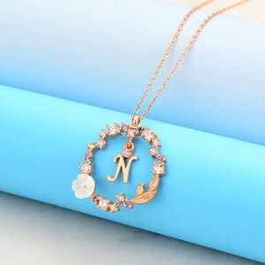 Delicadas joyas de plata para mujer, joyas con envío rápido, letra N, diseño artístico y elegante, collar, joyas de plata hechas a mano, regalo