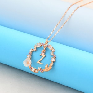 Joyas de plata para mujer, regalos elegantes de plata, joyas de plata minimalistas, letra Z, collar personalizado, joyas de oro rosa, envío rápido