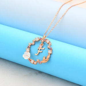 Diseño elegante, regalo, joyas significativas para mujeres, letra F, collar de circón, plata única, collar, joyas de plata hechas a mano, artístico