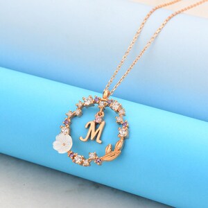 Momentos más especiales, Accesorios de plata de primera calidad, Collar de circonitas, Cumpleaños, Letra M, Artístico, Días especiales, Para ti, Día de San Valentín