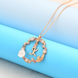 Accesorios de plata de primera calidad, collar de circonitas, letra K, artístico, días especiales, para ti, día de San Valentín, momentos más especiales, regalo
